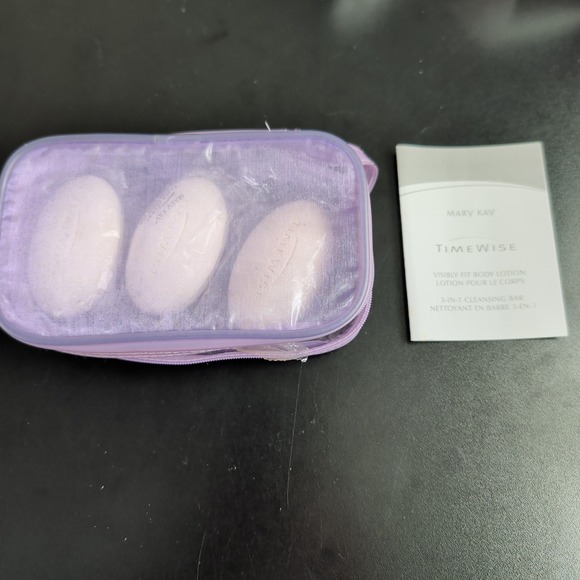 Mary Kay Other - Mary Kay TimeWise 3-in-1 Cleansing Bar Set 3 Travel Bars 2oz Each Purple Case